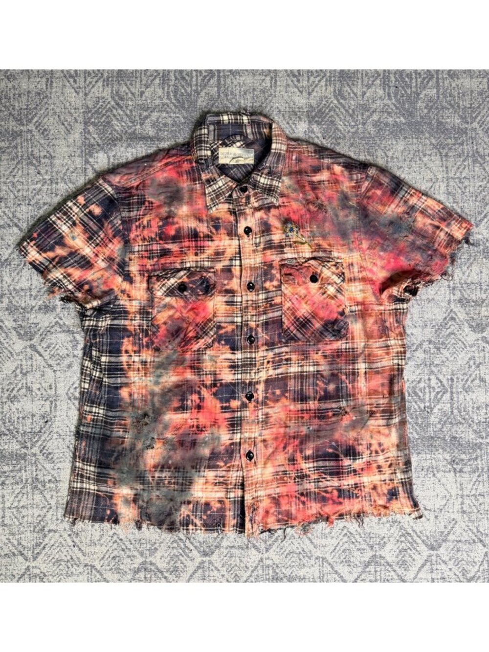 Ralph Lauren Denim x Dro Lab Custom 1/1 Reworked Distressed Flannel Shirt